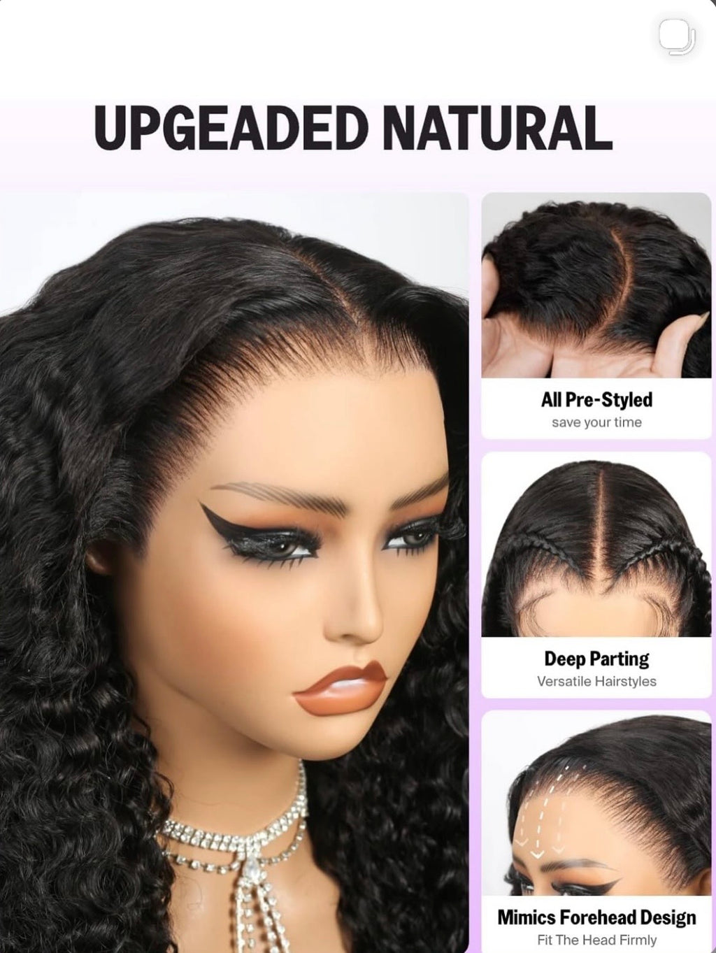 Deep Wave 13x6 HD Lace Wig – Glueless – 180% Density – Human Hair